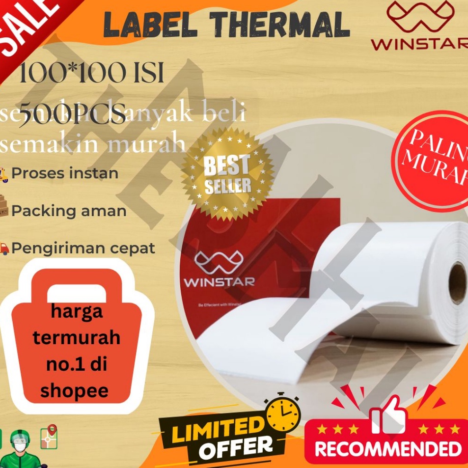 

Harga Promo KES STICKER THERMAL 1x1 ISI 5 LEMBAR LABEL THERMAL STICKER LABEL THERMAL RESI 5 LEMBAR