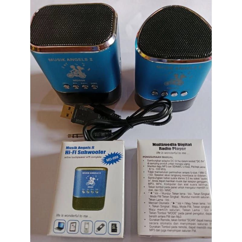 Music Box Speaker super bass mp3 radio aux memory card