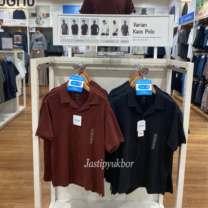 Man Uniqlo Airism Kaos Polo