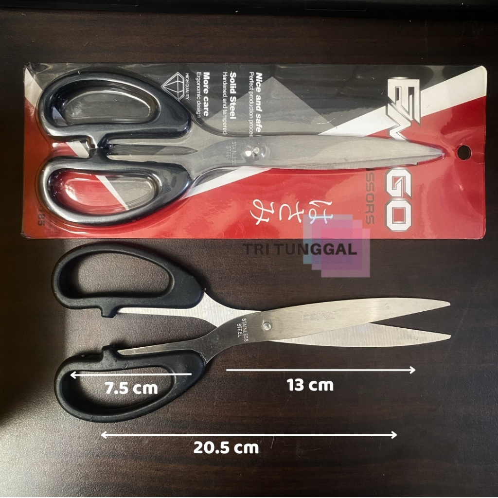 

Gunting Besar EMIGO 8” inch 20 cm Scissor Pemotong 185 Bahan Stainless Steel Berkualitas Alat Peralatan Perlengkapan Rumah Tangga Potong Cut Cutter Kertas Karton Bufalo Kardus Box Paper Lembar Plastik Plastic Logam Besi Tools Sablon Tri Tunggal