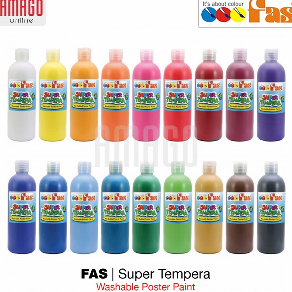 

Cat Lukis FAS Super Tempera Washable Paint 5 ml Satuan Pilih Warna