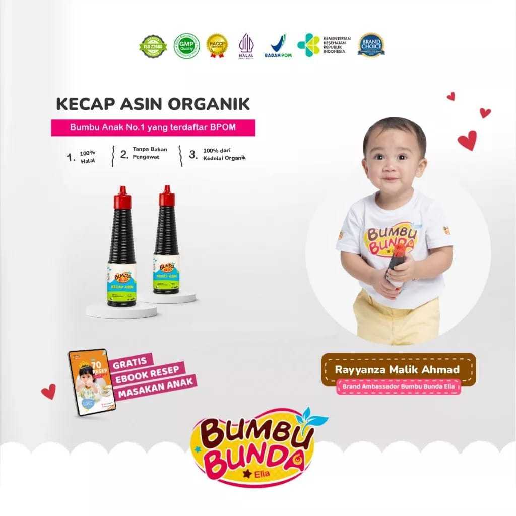 

BUMBU BUNDA Elia Kecap Asin 135ml / kecap asin organik / bumbu masak / kecap asin anak / kecap mpasi