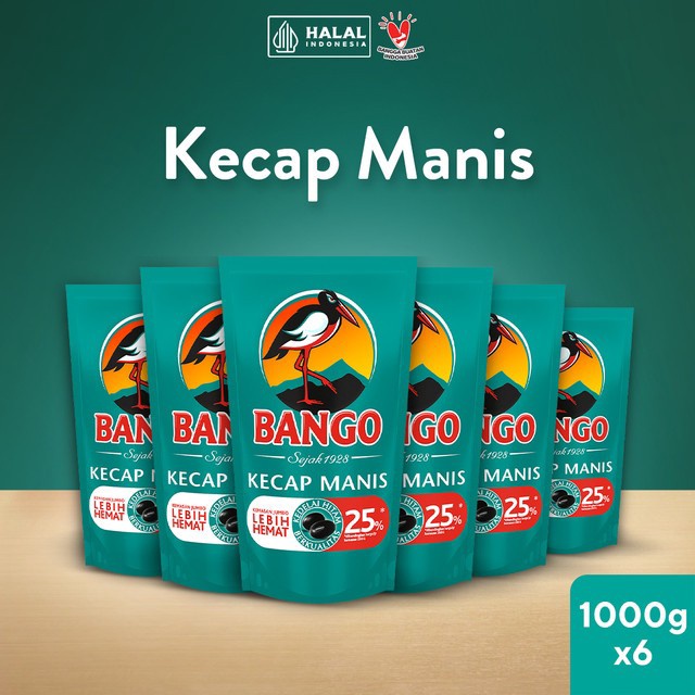 

Terlaris BANGO KECAP MANIS 1g Isi 6
