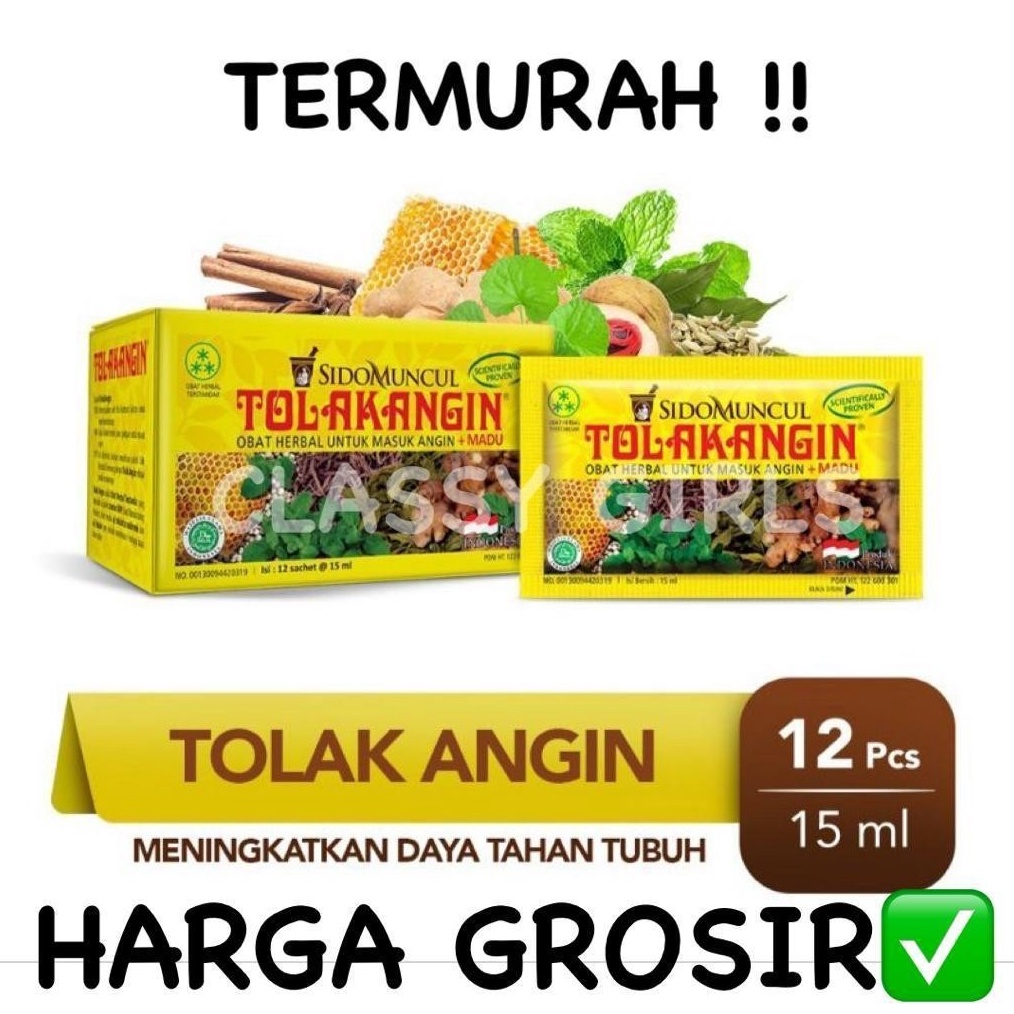 

Termurah Tolak Angin Cair Sido Muncul isi 12 Sachet