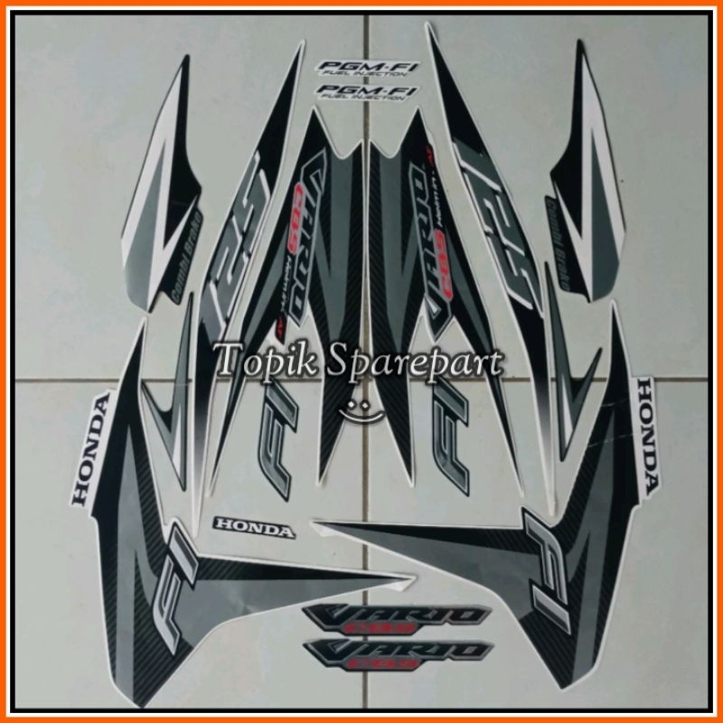 stiker striping Honda Vario 125 CBS old 2012 putih Lis body standar original