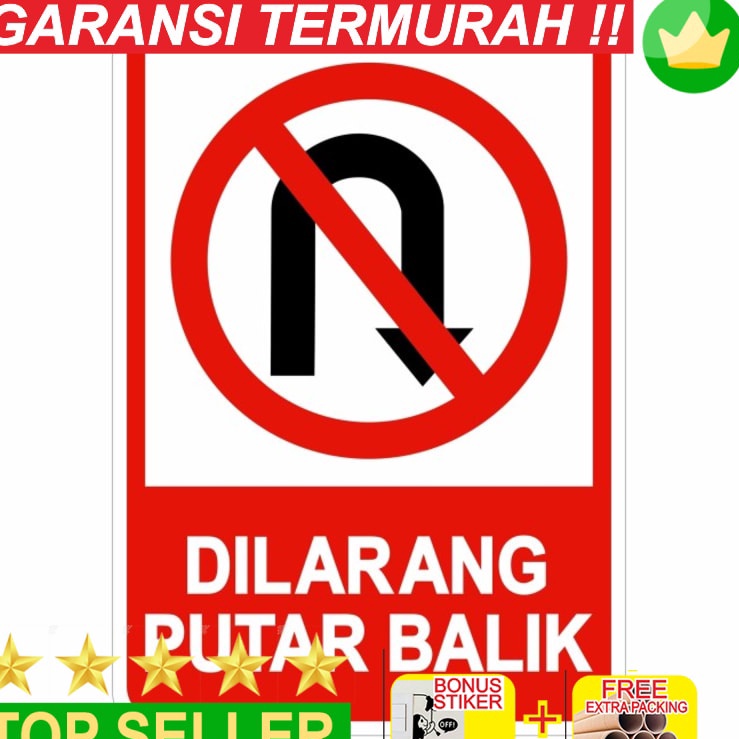 

Grosir Rambu Dilarang Putar Balik 35cm x 5cm Plat Alumunium Elegan