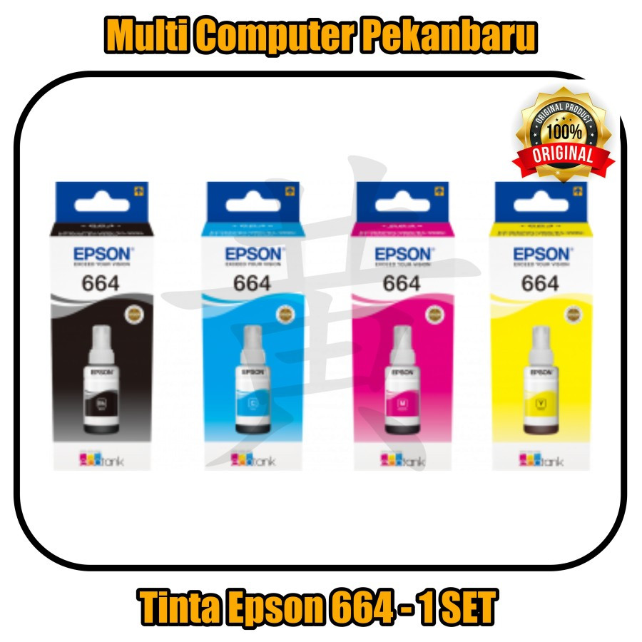 1SET - Tinta Epson 664 Original - Ink Epson 664 Ori - Tinta 664 Asli