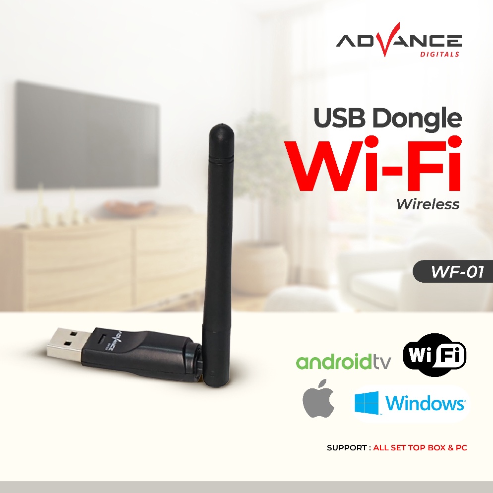Terbaik ADVANCE USB WF 1Dongle Wifi Wireless Adapter Receiver Komputer PC Laptop Set Top Box 15Mbps 