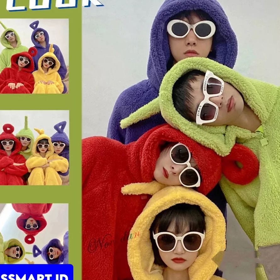 READY STOK KOSTUM COSPLAY TELETUBBIES ONESIE DEWASA
