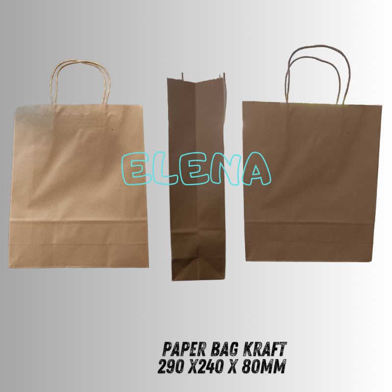 

paper bag kraft polos/paper bag kraft sedang(3pcs)