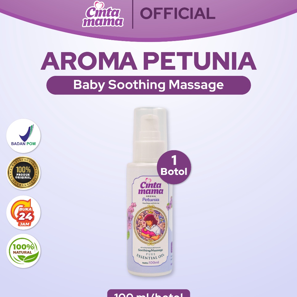 

Readystock Cinta Mama Minyak Bayi Varian Petunia Original 1 Botol