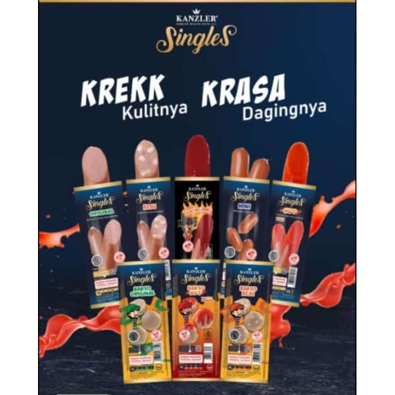 

SOSIS & BAKSO KANZLER SINGLES PER BOX ISI 12PCS - 60gr