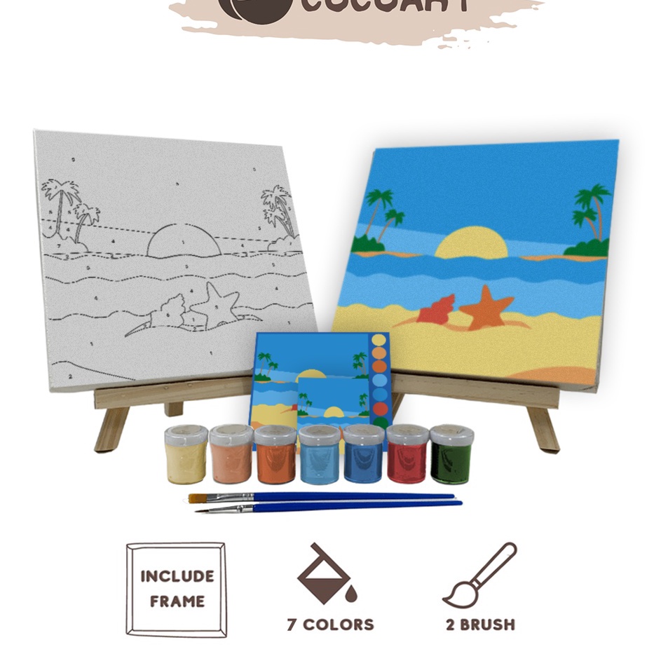 

Terdepan Paint By Number Kit Hello Summer Cocoart I Kanvas 2 x 2 cm