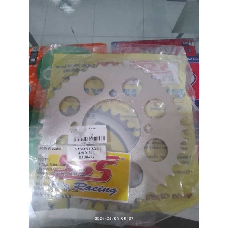 gear set fizr SSS 428 tebal rantai gold polos