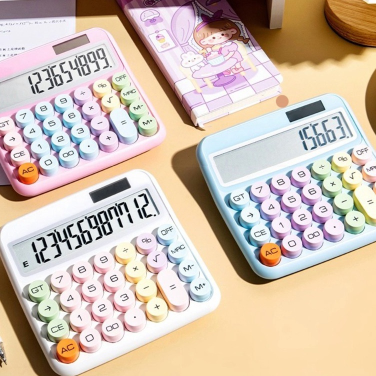 

Readystock Ins Korea Seri Dopamin Kalkulator Surya 12 Digit Tampilan Besar Dual Power Mekanik Dot Keyboard tansi Keuangan Calculations Perlengkapan Kantor