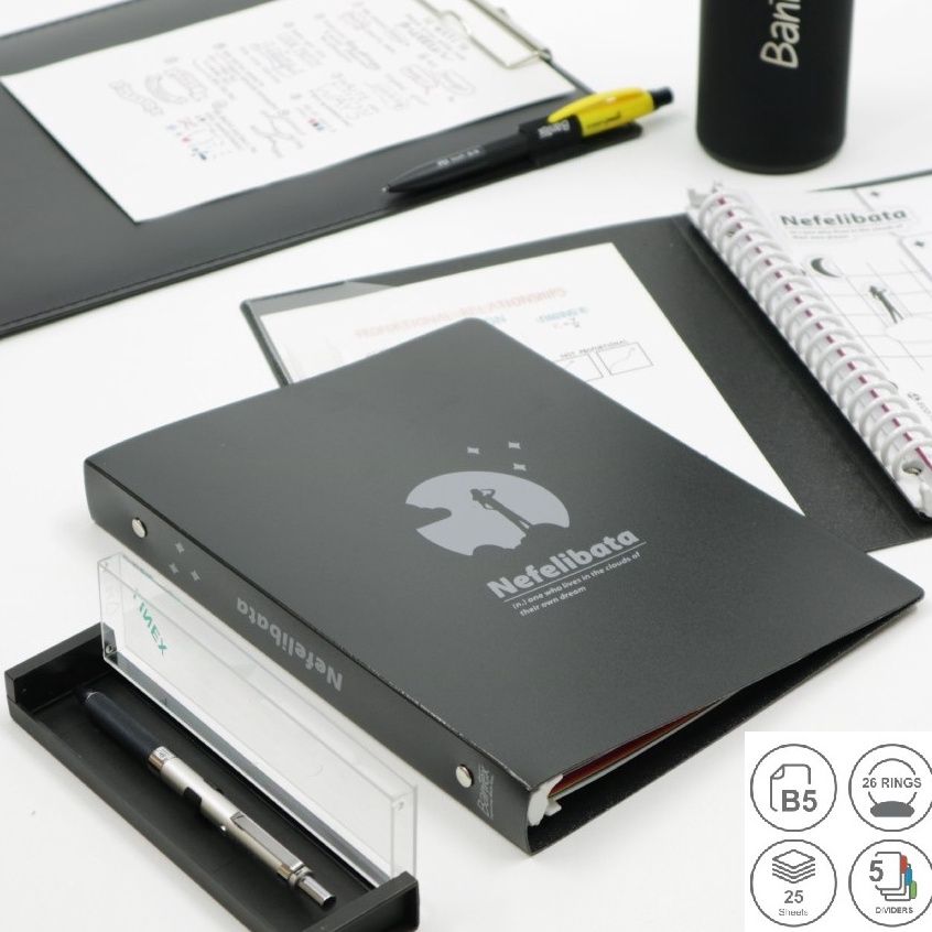 

Bantex Binder B5 26 Ring Motif Aesthetic