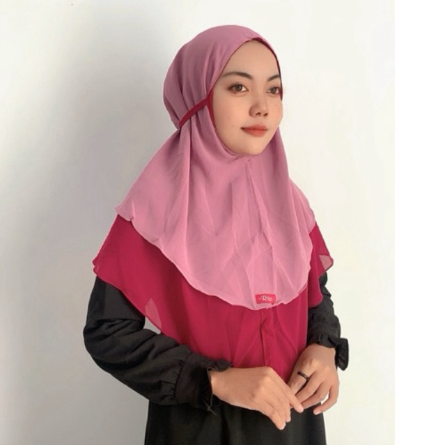 BERGO MARYAM CERUTY BABYDOLL 2 LAYER • HIJAB DAILY KEKINIAN ANAK MUDA