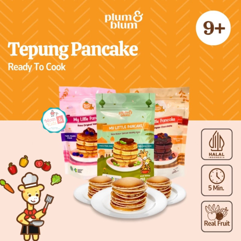 

Plum & Blum Tepung Pancake Mix Chocolate & Vanila 150gr | PlumandBlum MPASI Bayi