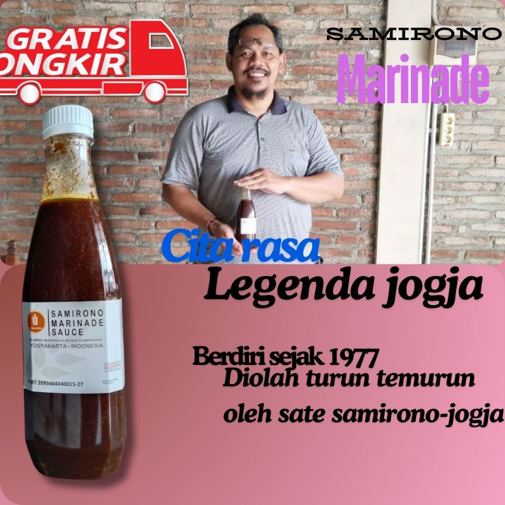 

Bumbu Bakaran Kambing/Bumbu Sate Bakar Kambing / Bumbu Oles Kambing Vitaria Food - Samirono 500 ml