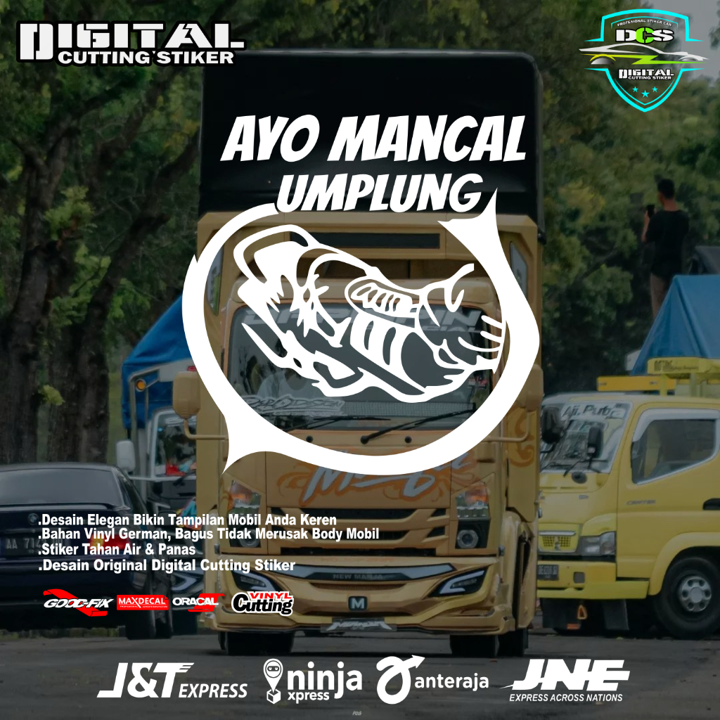 Stiker kata kata truk ayo mancal umplung variasi kaca mobil pickup truk sticker truk