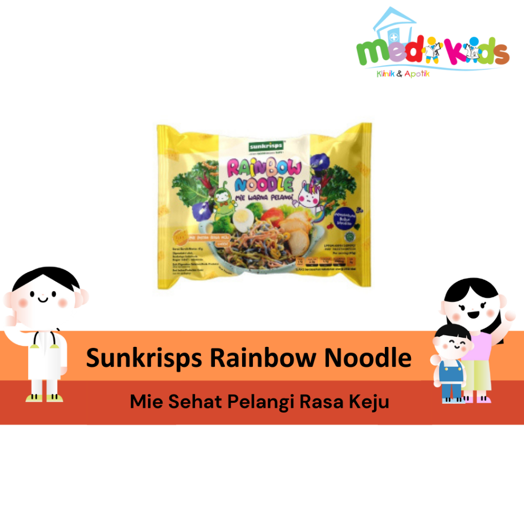 

Sunkrisps Rainbow Noodle, Mie Sehat Pelangi Rasa Keju