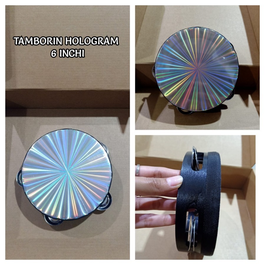 BEST SELLER TAMBORIN / KECREKAN TAMBORIN HOLOGRAM 6" Inch