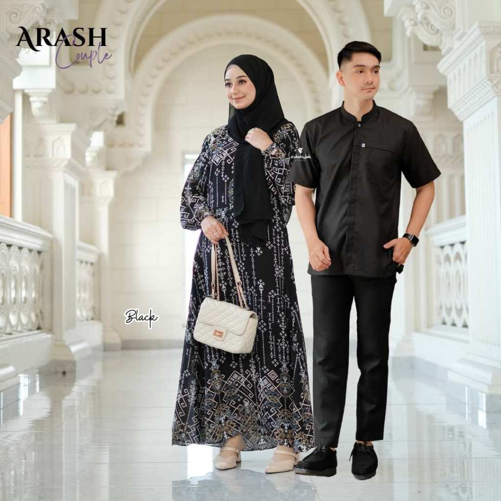 SUKAHIJAB -  Arash Couple Pasangan Keluarga Kondangan Modern Pesta Mewah Elegan Lengan Premium Jumbo