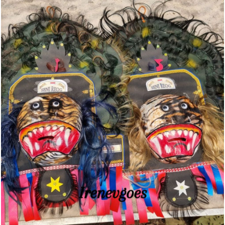 Mainan Tradisional Topeng Kucingan Dadak Merak Reog Ponorogo ||  Topeng Dadak Merak Mainan Tradision