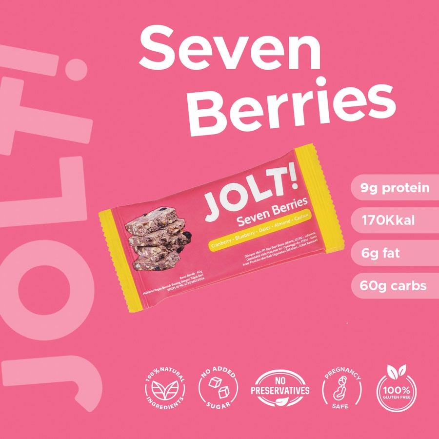 

JOLT! Protein Bar Seven Berries (9g protein/serving)