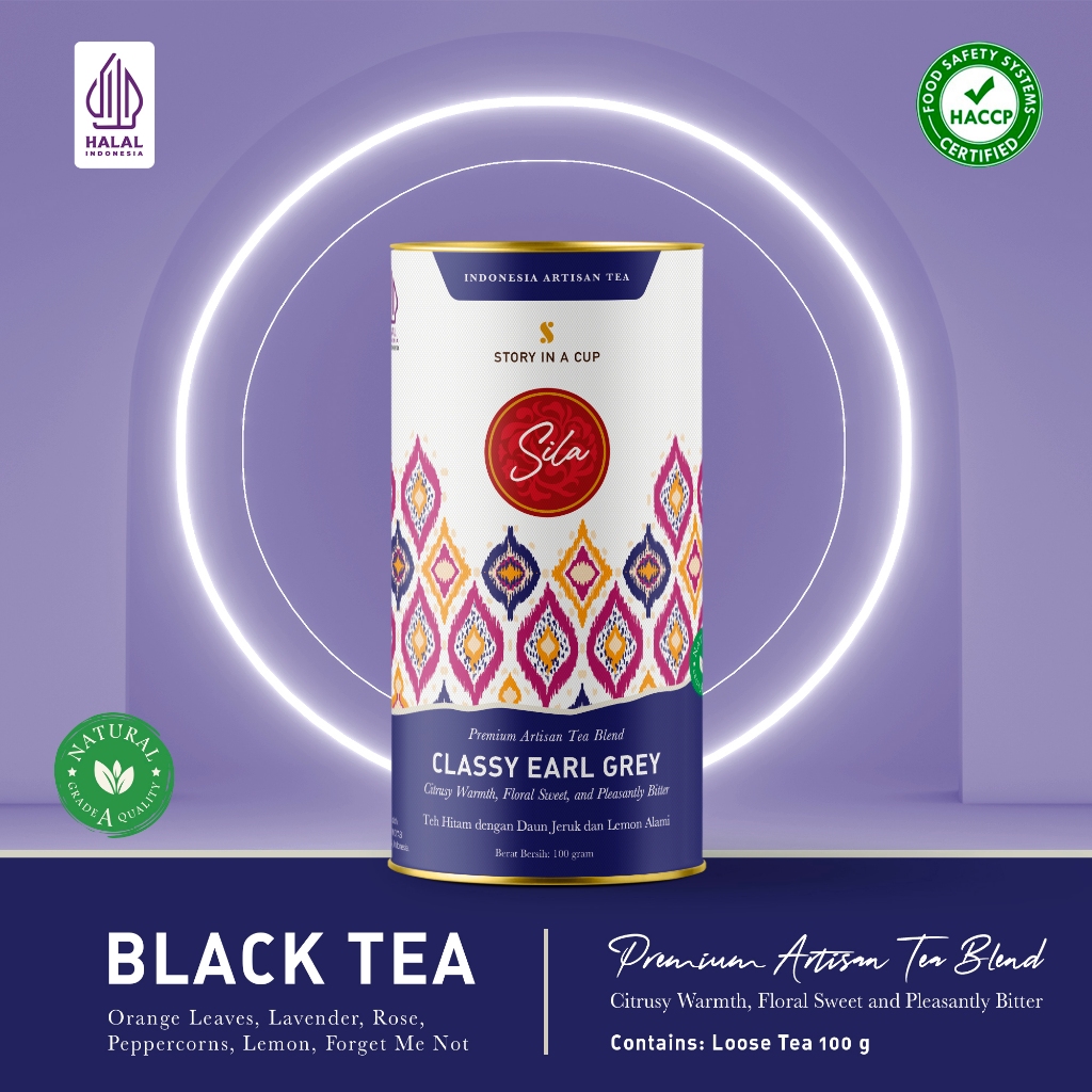 

Sila - Classy Earl Grey - Daily Gourmet - Artisan Tea Blend - Canister - Teh Premium - Black Tea