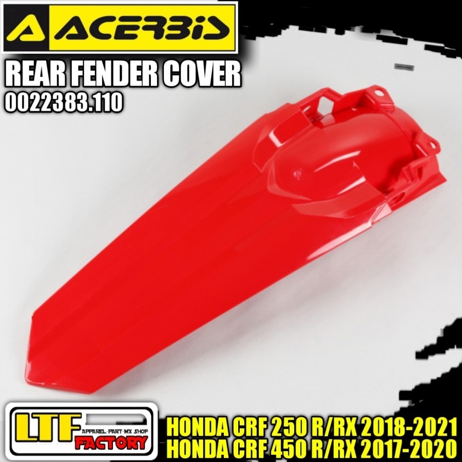 HONDA CR - CRF 250 300 450 R RX RWE ENDURO 2017 2018 2019 2020 2021 - ACERBIS REAR FENDER COVER - SP