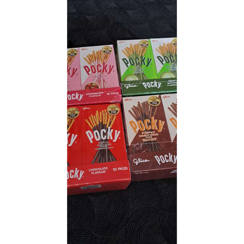 

glico pocky 33gr rasa choco, strawberry, double choco, matcha