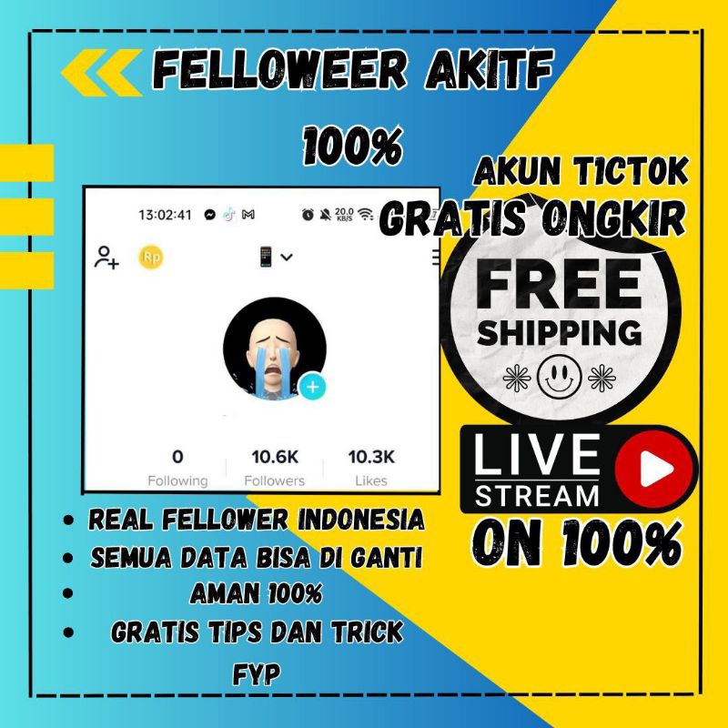 Akun t1kt0kk fyp 1.000 - 12.000 followers Aktif Termurah Banget Dan Organik