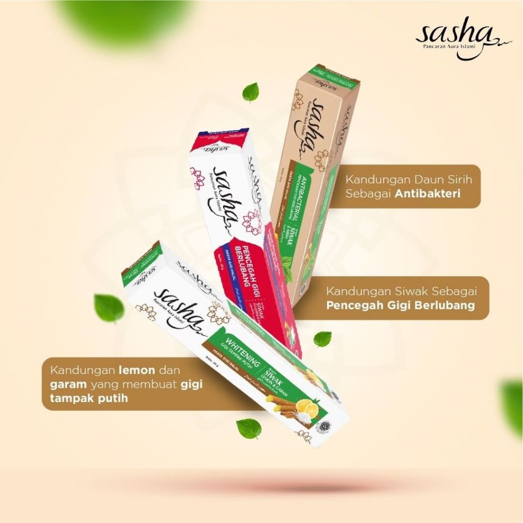 WAWA - SASHA PASTA GIGI HERBAL | Pasta Gigi Siwak | Gigi Berlubang65 gr & 160 gr