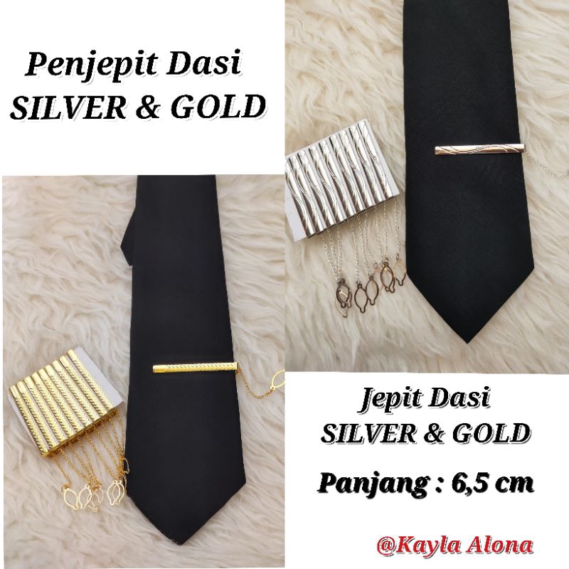 JEPIT DASI / PENJEPIT DASI / JEPITAN DASI SILVER & GOLD