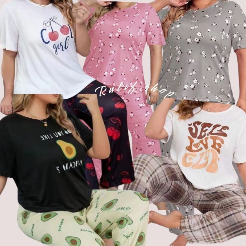 RULIF Baju tidur Wanita Shein import | Piyama Shein super jumbo | Piyama Cp wanita import | Baju tid