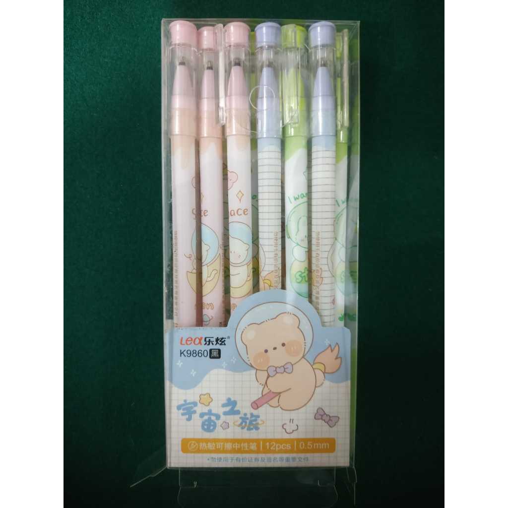 

1 LUSIN Pulpen Ballpoint Gel Anak-Anak warna-warni bisa dihapus eraseable