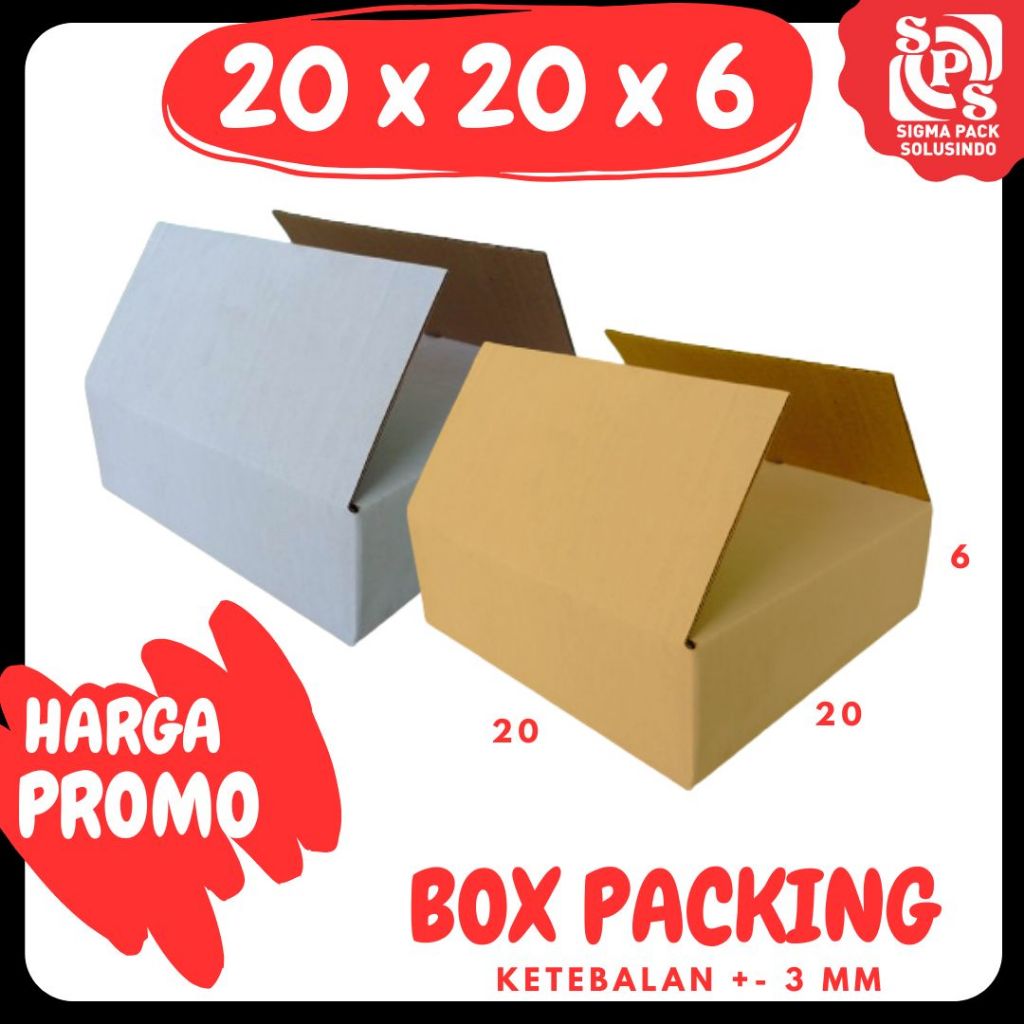 

Box 20x20x6 Kardus Packing A1 Olshop Karton Dus Kotak Kemasan Sparepart Assesoris