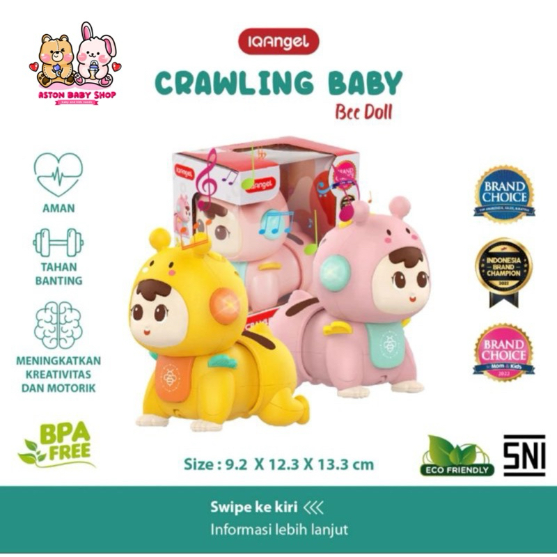 IQ Angel Crawling Baby Bee Doll IQ0707 /Mainan Merangkak Anak