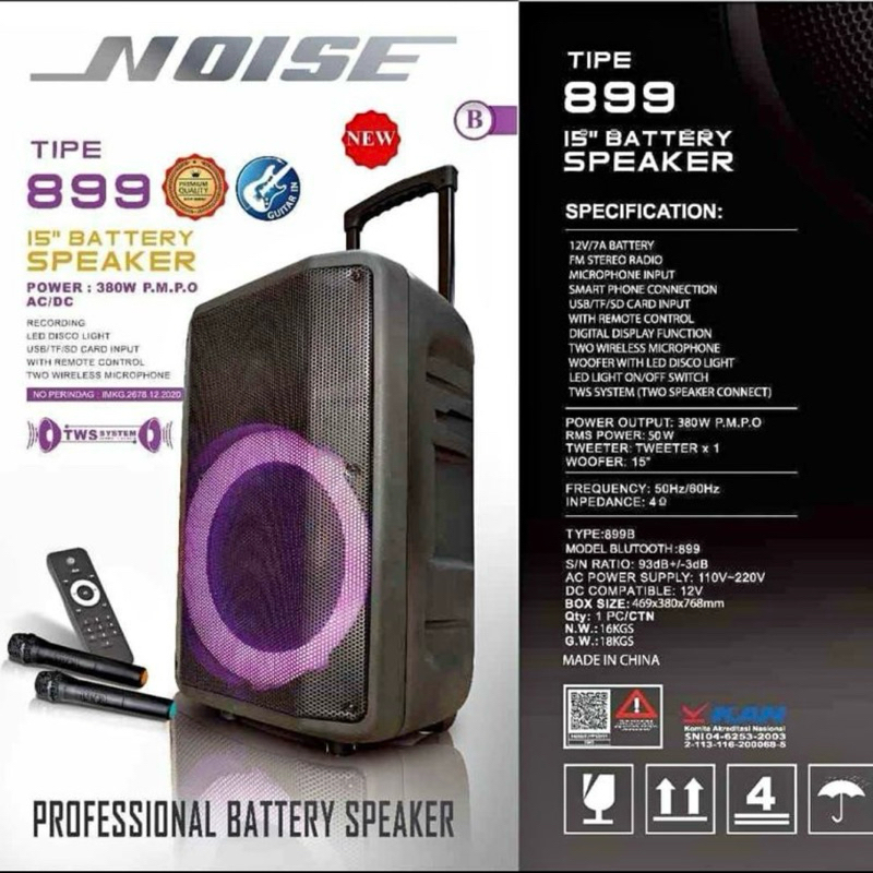 speaker portable 15 inch noise 899