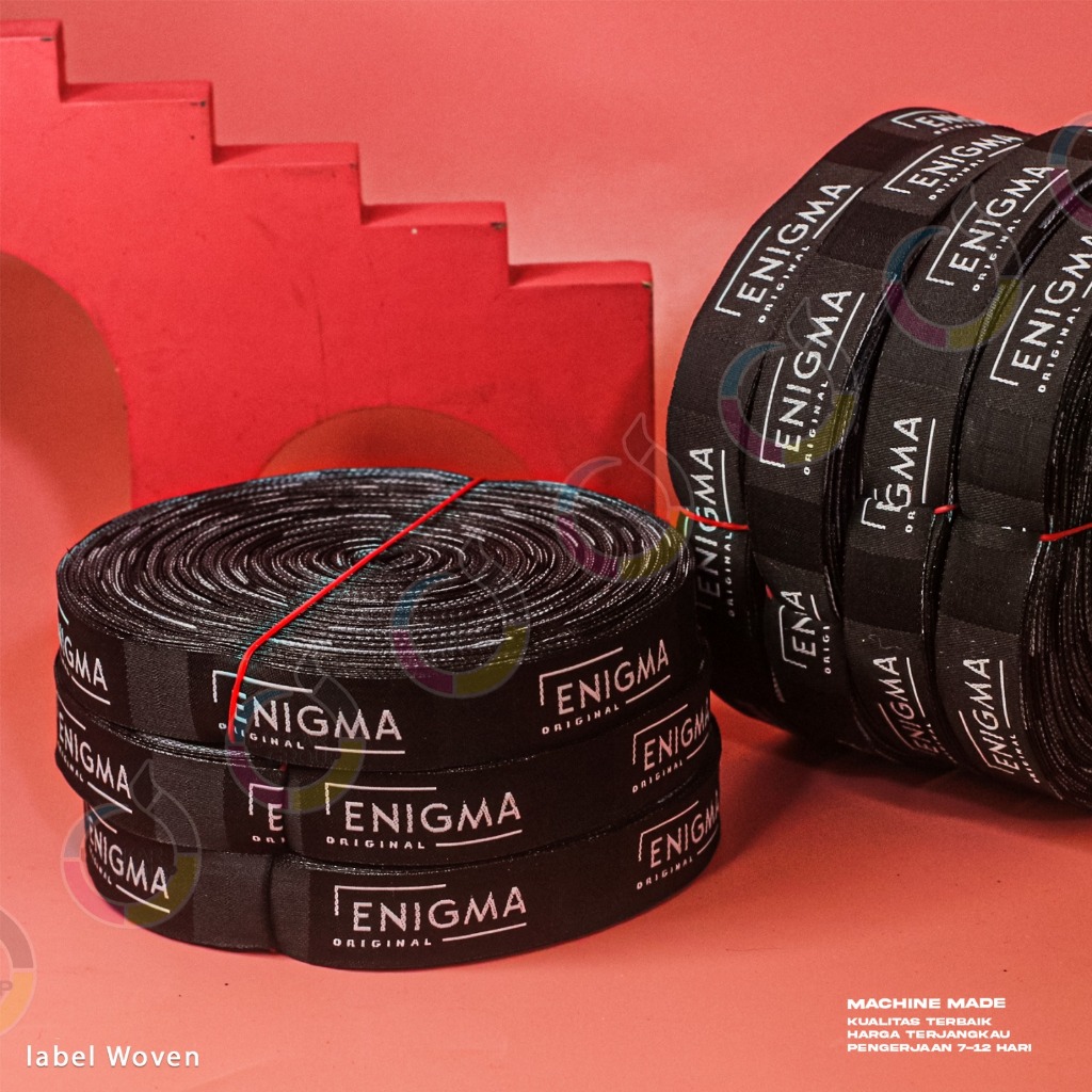 

label Woven damask 2x5 cm