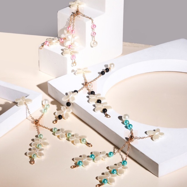 TALI MASKER HEADLOOP ADJUSTABLE / STRAP KONEKTOR HIJAB / TALI MASKER IMPORT KOREA / AKSESORIS MASKER