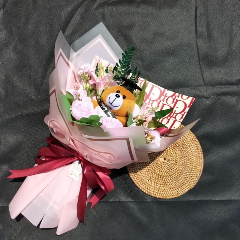 Bucket Bunga Boneka/ Buket Boneka Wisuda/ Buket LED /BUKET WISUDA