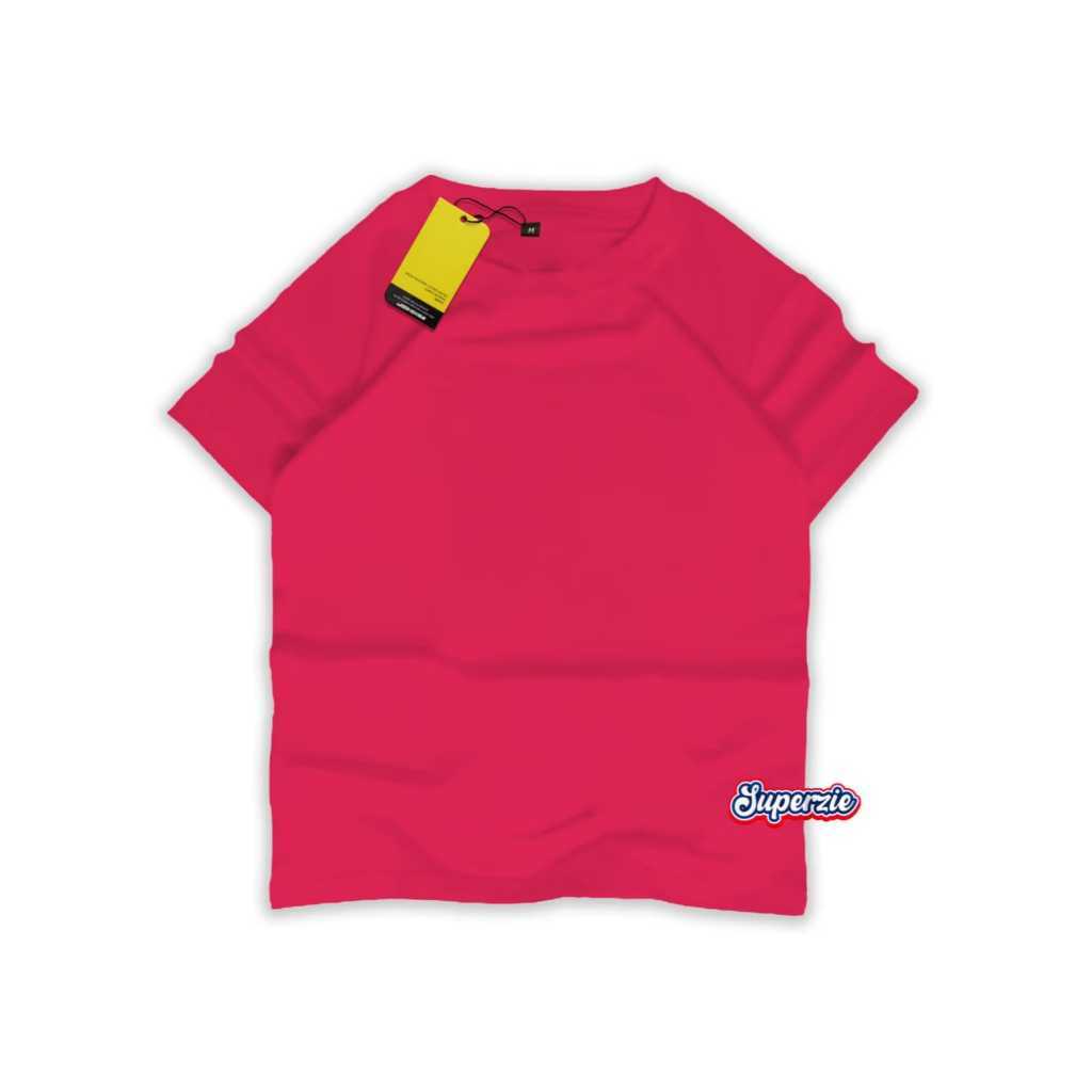 Kaos Baju Anak Polos Distro Cewek Cowok Laki Perempuan Lengan Pendek Katun Combed 30s - Pink Fanta