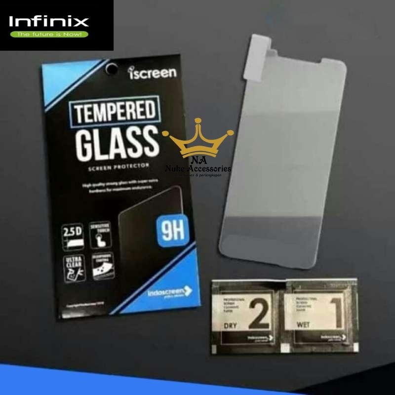 ISCREEN TEMPERED GLASS BENING INFINIX PELINDUNG LAYAR HP INFINIX