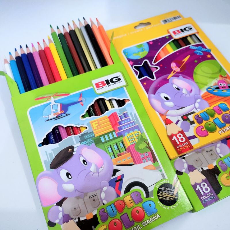 

BIG Colour Pensil 18 Warna Panjang