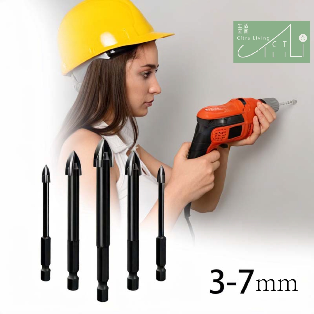 Mata Bor Beton Set Mata Bor Granit/Keramik/Kaca /Mata Bor Bentuk Tombak /Di Bor Tangan Bor Listrik