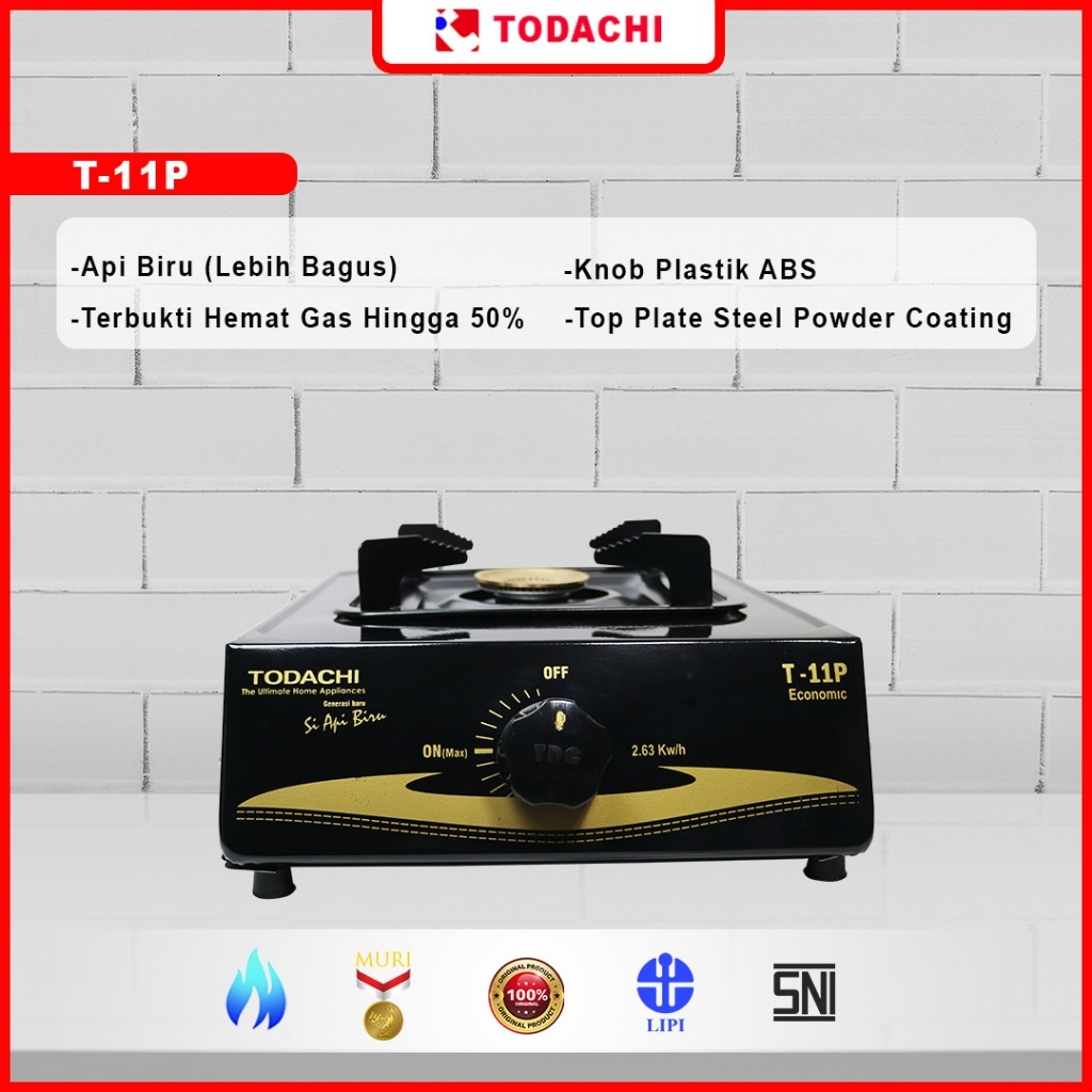 Todachi Kompor Gas 1 Tungku T-11P Kompor Satu Tungku Gas LPG Gas Alam - LPG