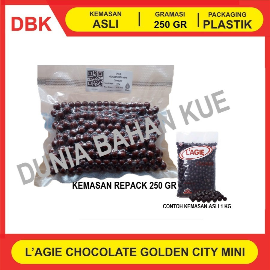 

(KEMASAN VAKUM) LAGIE GOLDEN CITY MINI COKELAT - REPACK 250 GR
