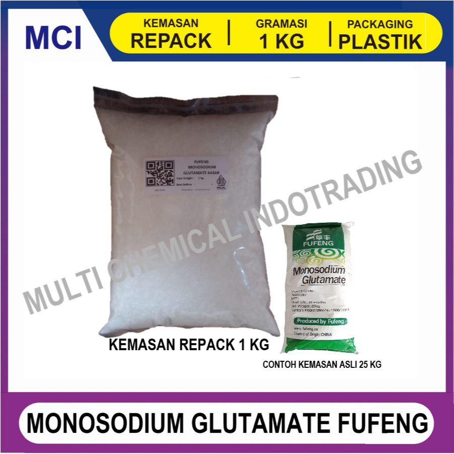 

MONOSODIUM GLUTAMATE MSG FUFENG 20-40 MESH - REPACK 1 KG / VETSIN MURNI